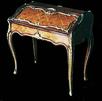 Ecritoire, vue de dessus